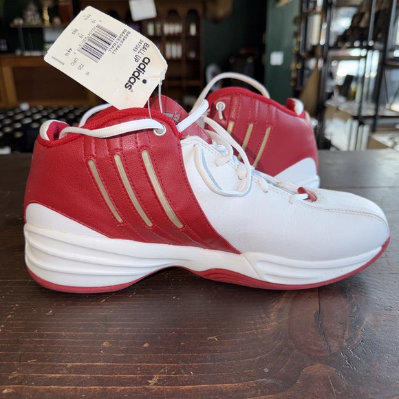Adidas Ball Up Basketball Shoes White/Red Men\'s US 10.5 Vintage NWOB main image 6